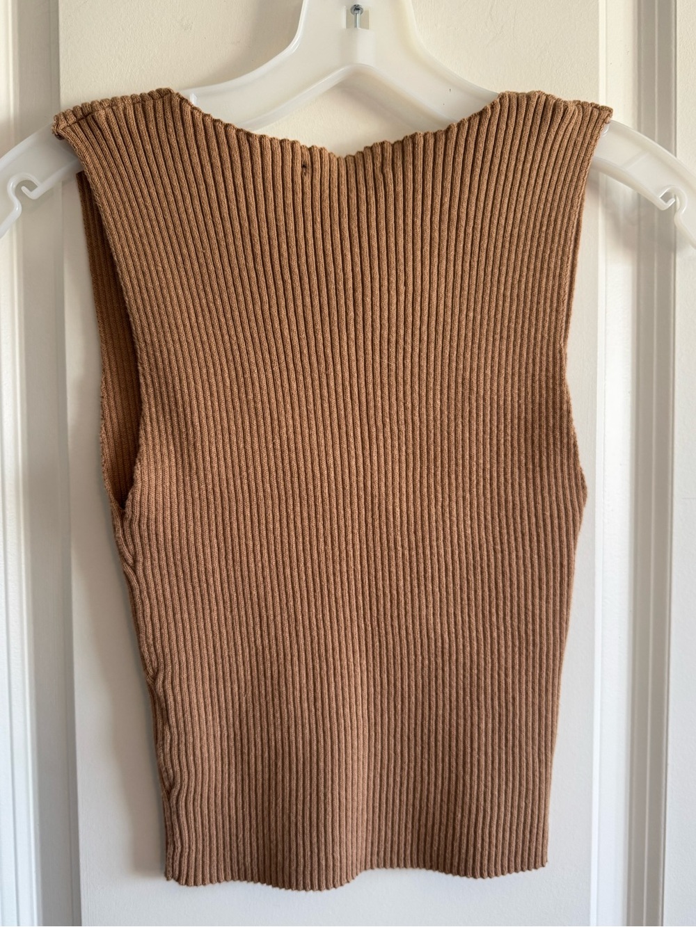 Forever 21 Ribbed Knit Sleeveless Top - Camel Brown - Picture 2 of 3